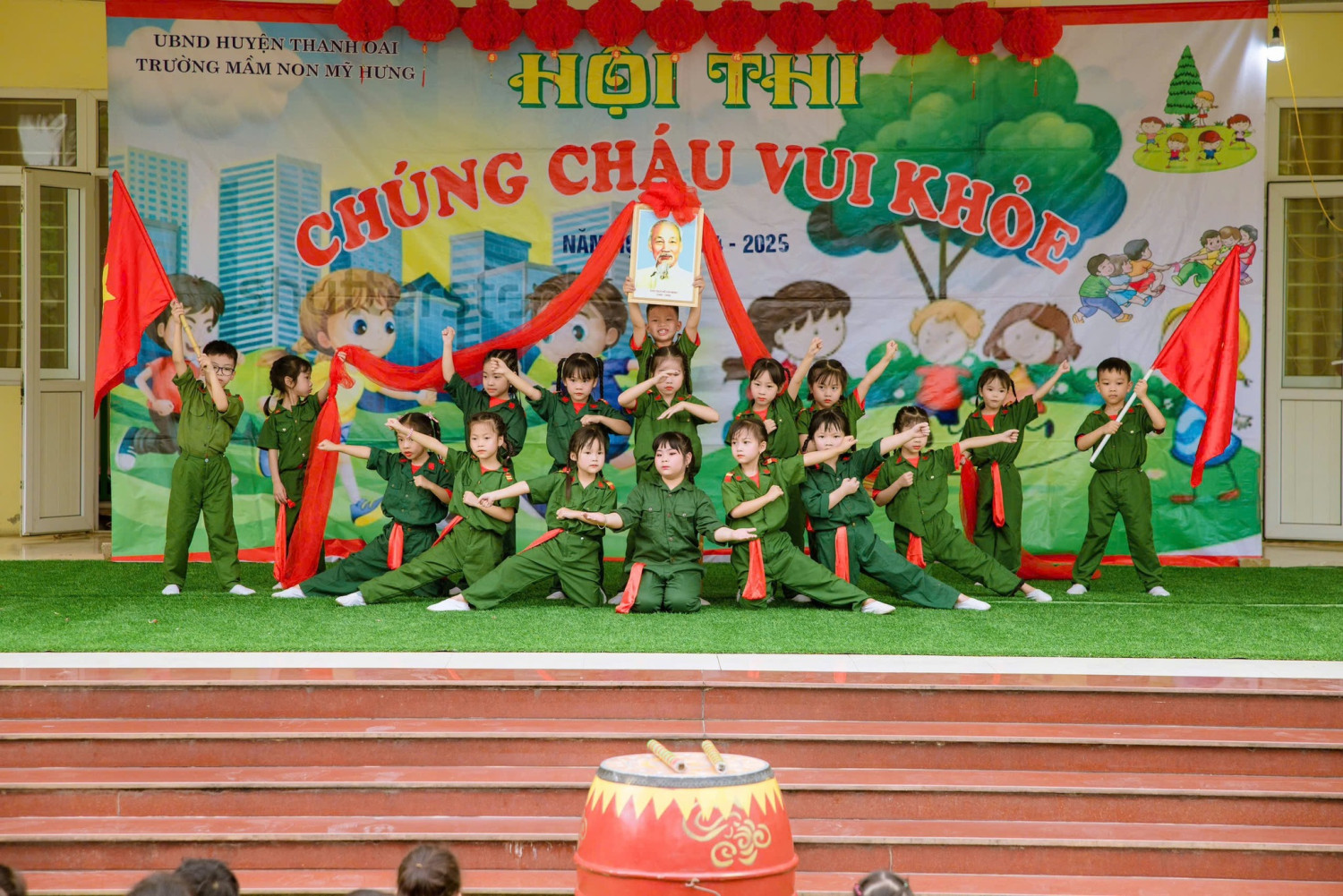 HỘI THI "CHÚNG CHÁU VUI KHOẺ" CỦA TRƯỜNG MẦM NON MỸ HƯNG